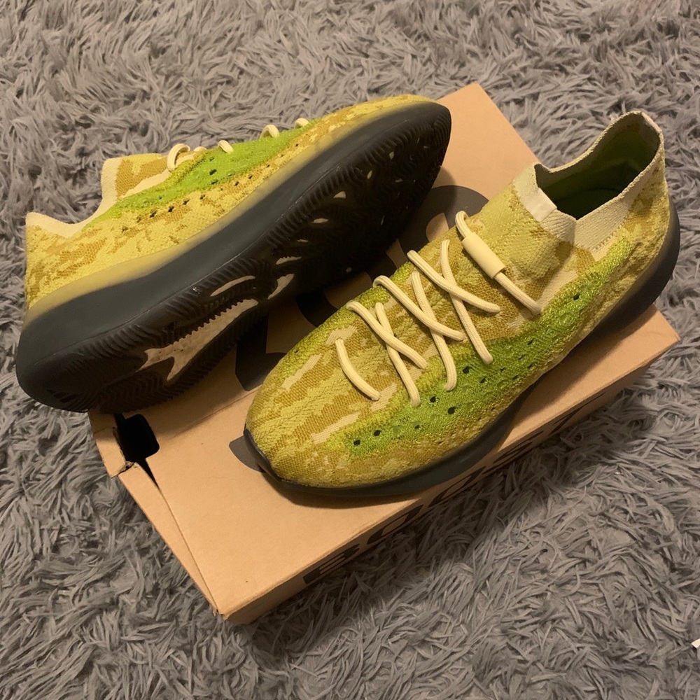Yeezy Lime Green and Yellow Men's Shoes